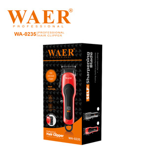 WAER เครื่องตัด<span class=keywords><strong>ผม</strong></span>มืออาชีพ สี<span class=keywords><strong>แดง</strong></span>และสีดำ 2 สี แบบปรับระดับได้ พร้อมตะขอแขวน พกพาสะดวกสำหรับผู้ชาย - Product Image 5