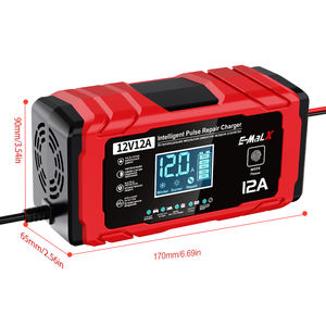 شاحن بطارية نبضي جديد من E-MaLX بقوة <span class=keywords><strong>12</strong></span> فولت و<span class=keywords><strong>12</strong></span> أمبير للدراجات النارية والسيارات مع شهادات CE وFCC وUL - Product Image 4