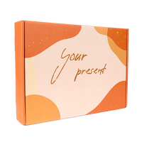 Boîte en papier personnalisée, texte de votre cadeau écrit à la main, impression écologique, recyclable, pliable, emballage cadeau en carton ondulé