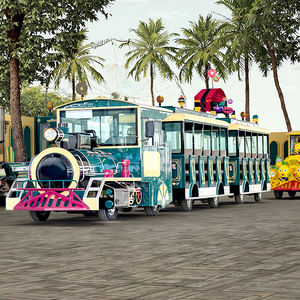<span class=keywords><strong>Train</strong></span> électrique sans rails pour enfants, bus touristique pour parc d'attractions, capacité 42 personnes - Product Image 1