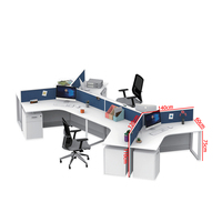 Postes de travail modernes avec sens du design, panneaux de bureau modulaires pour plusieurs personnes, bois durable, bonne qualité et bas prix