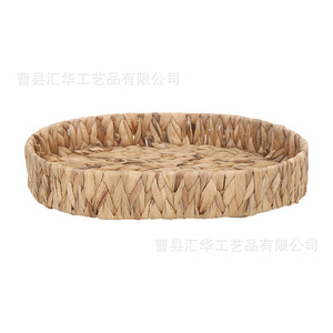 In stock: gourd grass tray, photography decoration tray, handmade woven household multi-functional <b>storage</b> tray, living room - Product Image 5