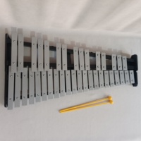 37-Note Foldable Glockenspiel with Stand & Music Score Holder Professional Aluminum Percussion Instrument for Music