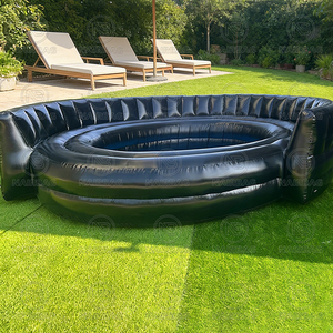 Canapé gonflable rond de qualité commerciale, durable, noir, pour <span class=keywords><strong>piscine</strong></span>, idéal pour les locations et les lieux de divertissement - Product Image 3