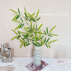 Fábrica de Flores Meiyu Craft, Hojas de Bambú Artificiales de 65 cm, Verdes, Decoración para Bodas y Hogar - Product Image 4