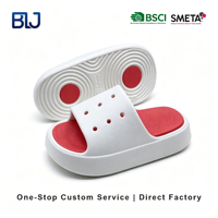 Sandalias de Plataforma EVA para Niños, Unisex, Personalizadas, Ligeras, Antideslizantes, con Plantilla Roja, Blancas, para Verano, Piscina, Niños Pequeños