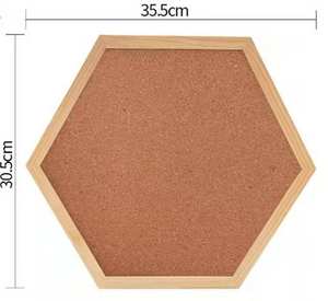 กรอบรูปไม้หกเหลี่ยมกระดานข่าวไม้ก๊อกกระดานข้อความปรับแต่งได้ - Product Image 5