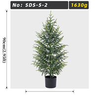 Pohon Natal Artifisial Realistis Berkualitas Tinggi Grosir, Pohon Pinus Hijau dalam Pot, Dekorasi Natal Dalam Ruangan, Dekorasi Rumah & Kantor untuk Liburan