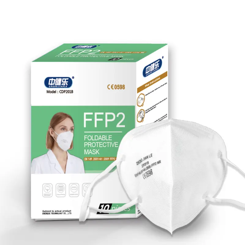 ZHONGJIANLE Stylish CE FFP 2 disposable Face Maskss From China KN95 FFP2 maskss face white mass