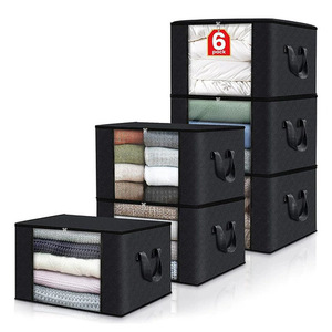 Bolsas Plegables <span class=keywords><strong>para</strong></span> Almacenamiento de Ropa con Ventana Transparente, Asas Reforzadas, Gran Capacidad, Organizador de Armario <span class=keywords><strong>para</strong></span> Ropa de Cama, Mantas y Edredones - Product Image 1