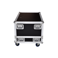 Candado negro Cerradura Durable AluminumTool Estuche de transporte Equipo de DJ Estuches de herramientas Cabeza móvil Luz Estuche de vuelo