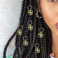 Breloques personnalisées cheveux tresse redoute dreadlock perles clips tresses africaines poignets anneaux bricolage hip hop style bijoux accessoires style