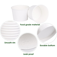 Gobelets à crème glacée jetables personnalisés à paroi simple avec couvercles, biodégradables et recyclables, capacité de 4 oz