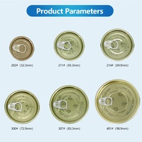 Fabricant d'origine, vente en gros de couvercles en fer blanc écologiques à ouverture facile 307 pour boîtes de conserve et bouteilles de vin