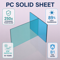 Plaque en polycarbonate solide de 6 à 10 mm, résistante aux chocs, transparente, panneau de protection pour machine