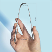 Raspador de Lengua en Forma de U de Acero Inoxidable con Logotipo Personalizado, Estuche de Viaje Multicolor, Fácil de Usar, Limpiador de Higiene Bucal, Reduce el Mal Olor