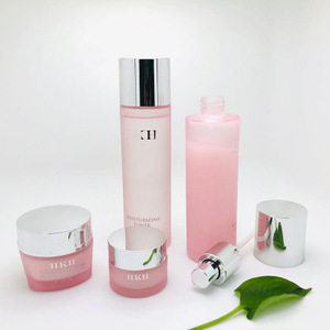 Ensemble de bouteilles cosmétiques roses de luxe 10G 30G 100ml 120ml Récipients en verre avec bouchon en plastique et scellage du pulvérisateur à pompe - Product Image 3