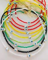 Nouveau Design Femmes Bijoux Faits À La Main D'été Plage Coloré Verre Perle Cristal Collier Bohême Perle Collier Ras Du Cou