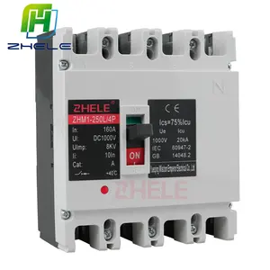 Mould Case Circuit Breaker Low Voltage MCCB 4P 160A 200A 250A 400A 630A DC circuit breaker 1000VDC