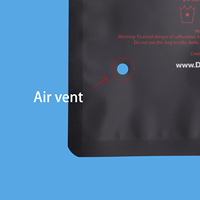 Sacs en aluminium Mylar avec fenêtre transparente pour gants, chaussettes, emballage, stockage étanche à la poussière et à l'humidité.