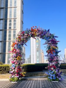 Décor d'arche <span class=keywords><strong>de</strong></span> mariage inspiré du printemps et <span class=keywords><strong>de</strong></span> l'été. Arche <span class=keywords><strong>de</strong></span> mariage Arche <span class=keywords><strong>de</strong></span> rose artificielle, Arrangement <span class=keywords><strong>de</strong></span> rangée <span class=keywords><strong>de</strong></span> fleurs - Product Image 2
