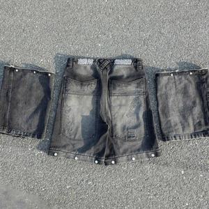 Pantalones Vaqueros de Diseñador de Moda Urbana para Hombre, Apliques Personalizados Bordados, Lavado a la Piedra, Pierna Recta, Estilo Holgado y Moderno - Product Image 3