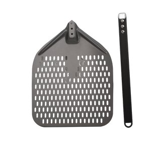 Pala de aluminio perforada cuadrada de 12, 13, 14, 15 y 16 pulgadas, cáscara de <span class=keywords><strong>pizza</strong></span> de aluminio anodizado con mango mental corto desmontable - Product Image 5