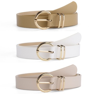 Ceinture Décontractée Décorative en Cuir PU et Alliage pour Femme, Haut de Gamme, Polyvalente, Tendance, avec Boucle Ardillon Simple pour Pantalon Stock Jessi - Product Image 1
