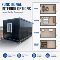 Maisons modulaires portables modernes en panneaux sandwich imperméables et respirants, maisons préfabriquées en conteneurs pour l'hébergement des travailleurs