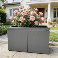 Jardinière sur pied personnalisée de grande taille, minimaliste, classique, en métal thermolaqué, écologique et durable, pour la maison, le jardin, l'hôtel, le commerce