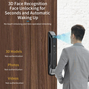 กุญแจล็อคประตูอัจฉริยะ Tuya WiFi Cloud Biometric ระบบจดจำใบหน้า 3 มิติ แบบไร้กุญแจ สแกนลายนิ้วมือ ระบบรักษาความปลอดภัยอิเล็กทรอนิกส์ สำหรับประตูไม้ รุ่น X9 แบตเตอรี่ 3200mAh - Product Image 2