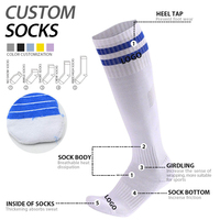 Chaussettes de football personnalisées pour jeunes et enfants, antibactériennes, tricotées douces, antidérapantes, invisibles, pour le sport décontracté et les entraînements printaniers
