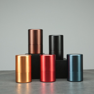Tarro de aleación de aluminio y titanio sellado de Metal grande personalizado Cubo de granos de café de acero inoxidable Cubo de té con sentido de amortiguación - Product Image 2