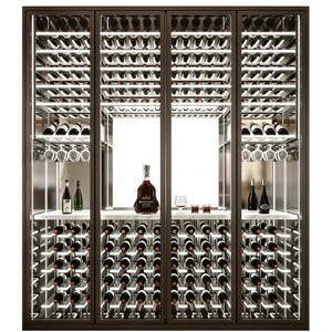Vinoteca Termostática Multifuncional Personalizable de Acero Inoxidable, Mueble para el Hogar, <span class=keywords><strong>Bodega</strong></span> de Lujo para Licores y Vino Tinto - Product Image 4