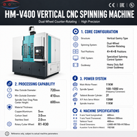 Machine de tournage CNC de précision HM-V450 ±0,01 mm à double roue synchrone pour composants automobiles et pièces sur mesure