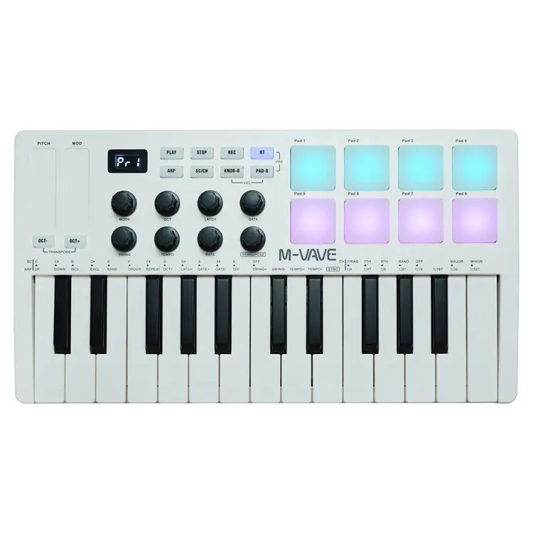 M-vave25-key contrôleur de clavier MIDI arrangement portable intelligent pad de percussion son électrique contrôleur MIDI