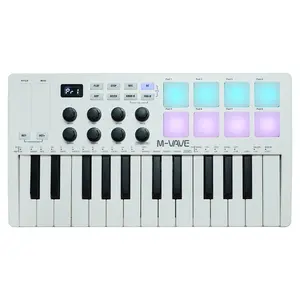 M-vave25-key MIDI键盘控制器智能便携式排列打击垫电动声音MIDI控制器