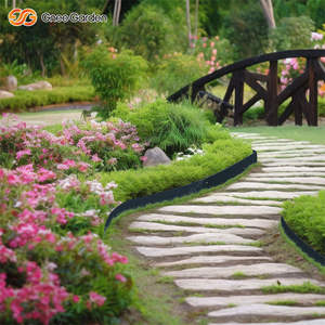 Bordure de jardin en acier noir/ton rouille, lot de 6, bordure de paysage robuste résistante à la corrosion pour allée, séparateur de pelouse - Product Image 2