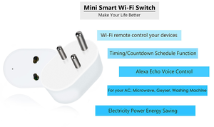 Tuya 10A/16A Ấn Độ wifi thông minh cắm điều khiển từ xa với hẹn giờ lịch trình năng lượng chức năng giám sát - Product Image 3