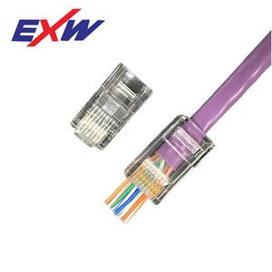 Connecteur RJ45 Cat 6 blindé traversant, droit, 8P8C, conforme RoHS, pour câble réseau - Product Image 4