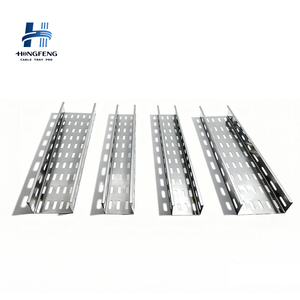 HongFeng HF-164 Customizable Perforated Steel Cable Tray Hot-Dip Galvanized Finish for High Capacity Construction Engineering - Product Image 1