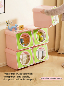 <span class=keywords><strong>Boîte</strong></span> de rangement multifonctionnelle moderne pour jouets d'enfants, très vendue, sans BPA, en plastique pliable, pour organiser en toute sécurité les jouets et les livres dans la salle de jeux - Product Image 3