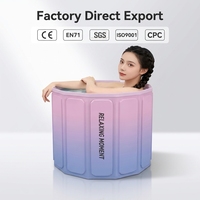 Baignoire pliable portable pour adultes, baignoire profonde pour bain relaxant, gain de place, spa à domicile, seau de bain relaxant