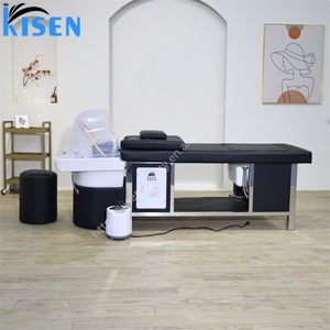KISEN Adjustable Electric <b>Backrest</b> Head Spa Acrylic Basin Pedicure Foot Head Massage Hair Washing Massage <b>Bed</b> Salon Shampoo <b>Bed</b> - Product Image 6