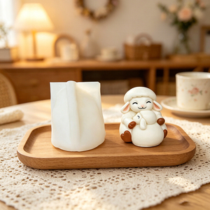 Moule en silicone Mère Agneau et Bébé Agneau, motifs variés personnalisés pour bonbons, chocolat, savon, bougies, résine, plâtre, gâteaux, DIY - Product Image 1
