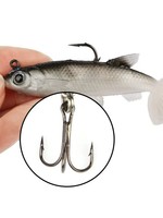 Leurre souple en forme de T avec hameçons en acier inoxydable pour la pêche en mer à longue distance, 14 grammes, 8 centimètres, pour carpes