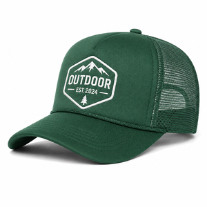 OEM Cotton 5 Panel Hat Camp <b>Cap</b> Flat Brim Adjustable With Patch Logo for Streetwear - Product Image 4