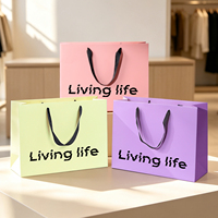 Bolsa de Compras de Cartón Blanco de Lujo con Logotipo en Dorado, Asa de Cinta de Satén, Reciclable, Ecológica, Personalizable, Bolsa de Papel Promocional