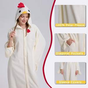 Mono <span class=keywords><strong>de</strong></span> Dormir <span class=keywords><strong>de</strong></span> Forro Polar Térmico con Diseño <span class=keywords><strong>de</strong></span> Animales para Adultos, para Hombre/Mujer, Ropa <span class=keywords><strong>de</strong></span> Dormir <span class=keywords><strong>de</strong></span> Invierno, Mono Navideño - Product Image 2