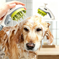 Brosse de massage et pulvérisateur pour animaux de compagnie pour le bain des chiens - Matériau ABS avec fonction intégrée
